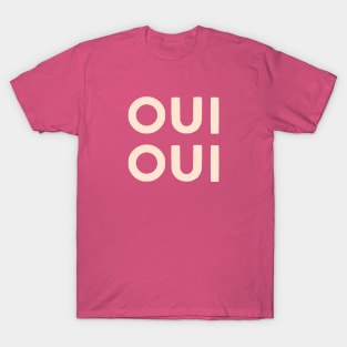 Oui Oui Retro French Hand Lettering T-Shirt